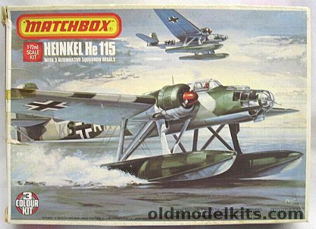 Matchbox 1/72 Heinkel He-115 - Finnish or Luftwaffe, PK401 plastic model kit
